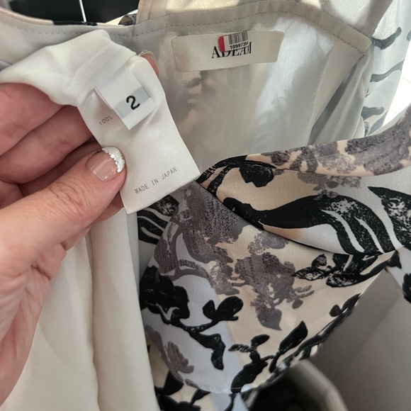 ADEAM Floral Maxi Dress - Black and White - Picture 5 of 7